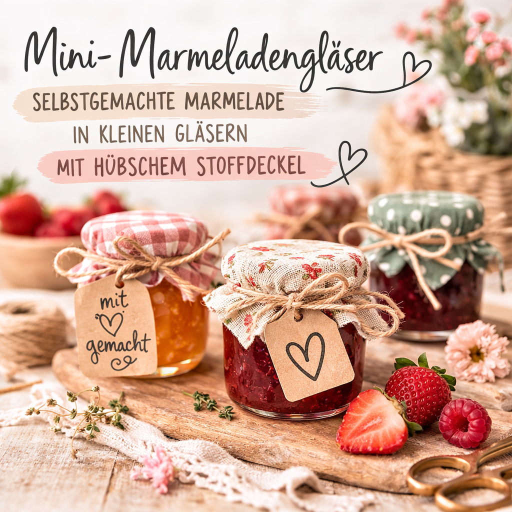 Mini-Marmeladengläser als Gastgeschenk